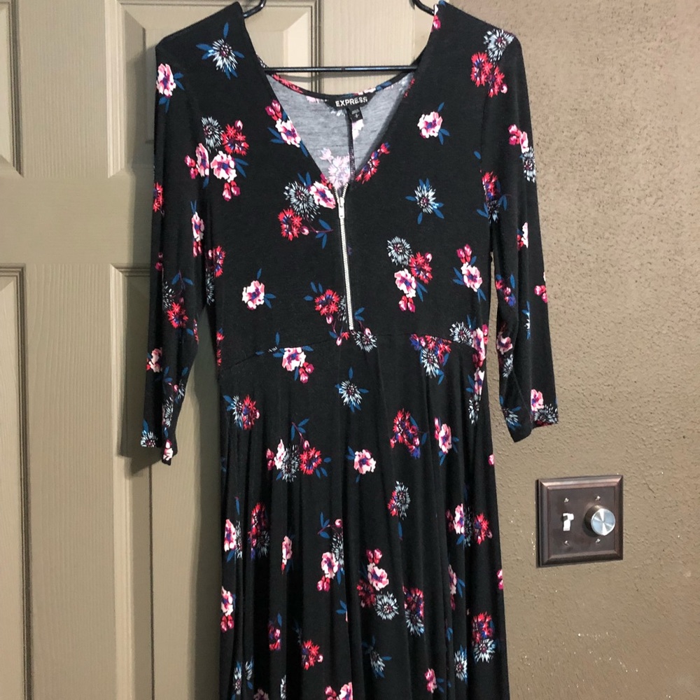 Express black floral Dress